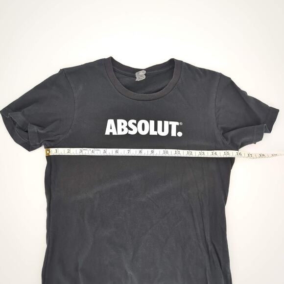 Black Women's Absolut. T-Shirt 100% Cotton Tee - Size M fits like a Size S - GUC - Picture 7 of 8